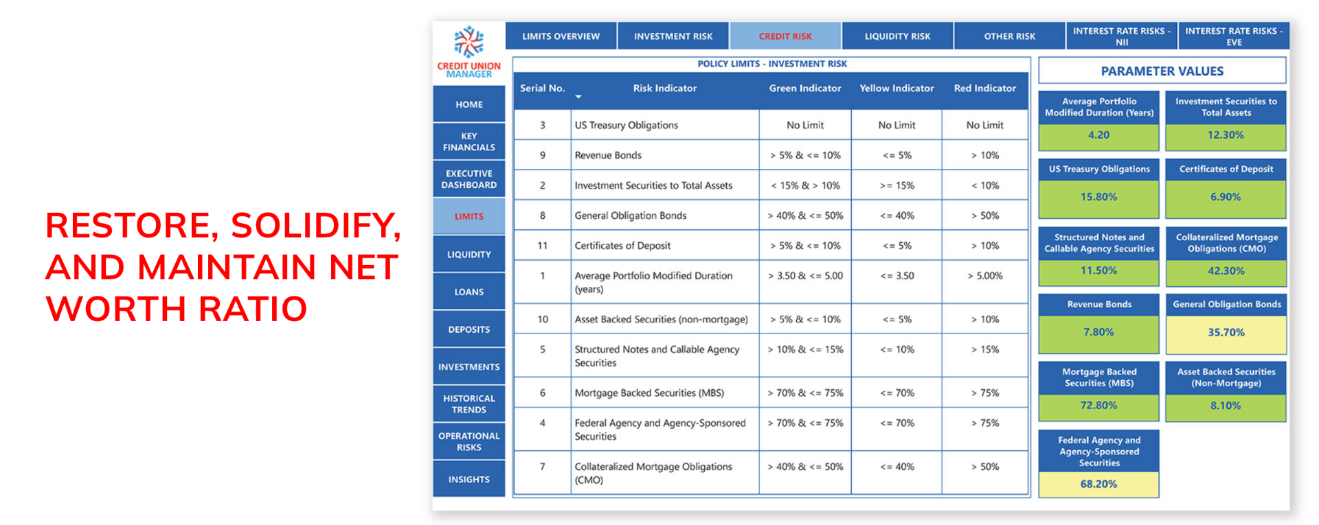 Restore, Solidify, and Maintain Net Worth Ratio